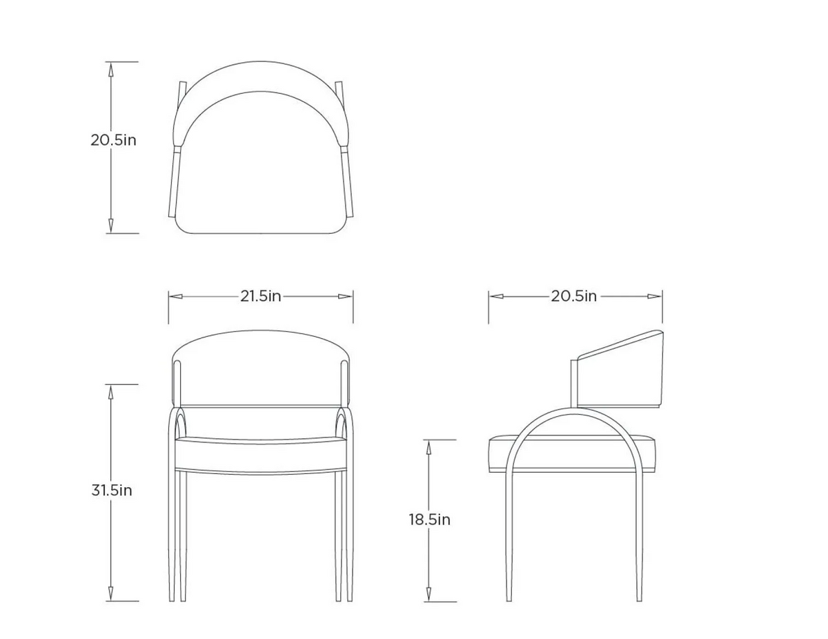 Zelise Natural Linen & Iron Frame Dining Chair (Set of 2)