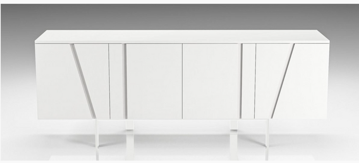 Sonnet Modern White Veneer Buffet