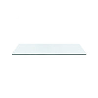 Seneca Desk - Clear Glass Top