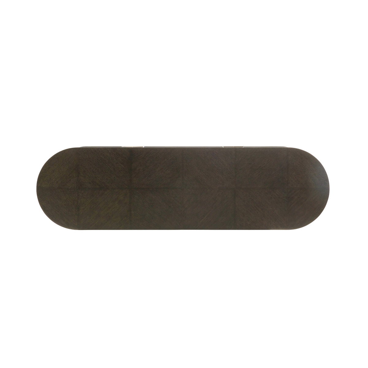 Arna 77.5" Brown & Vintage Brass Oval Sideboard/Credenza