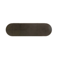 Arna 77.5" Brown & Vintage Brass Oval Sideboard/Credenza
