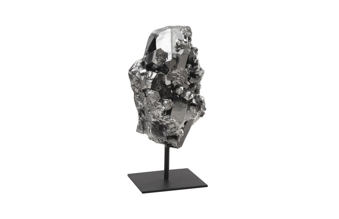 Liquid Silver Crystal Sculpture - Small