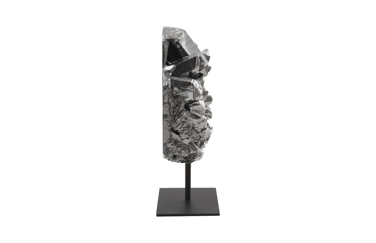 Liquid Silver Crystal Sculpture - Small