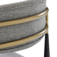 Nicole Medium Grey/Gold & Black Counter Stool