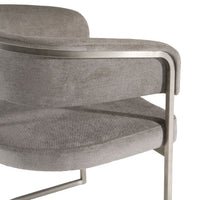 Villa Modern Grey Fabric & Silver Dining Chair