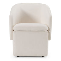 Devorah Modern Ivory Fabric Dining Chair