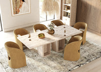Digby Modern Tan Fabric Dining Chair