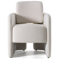 Vivianne Modern White Fabric Dining Chair