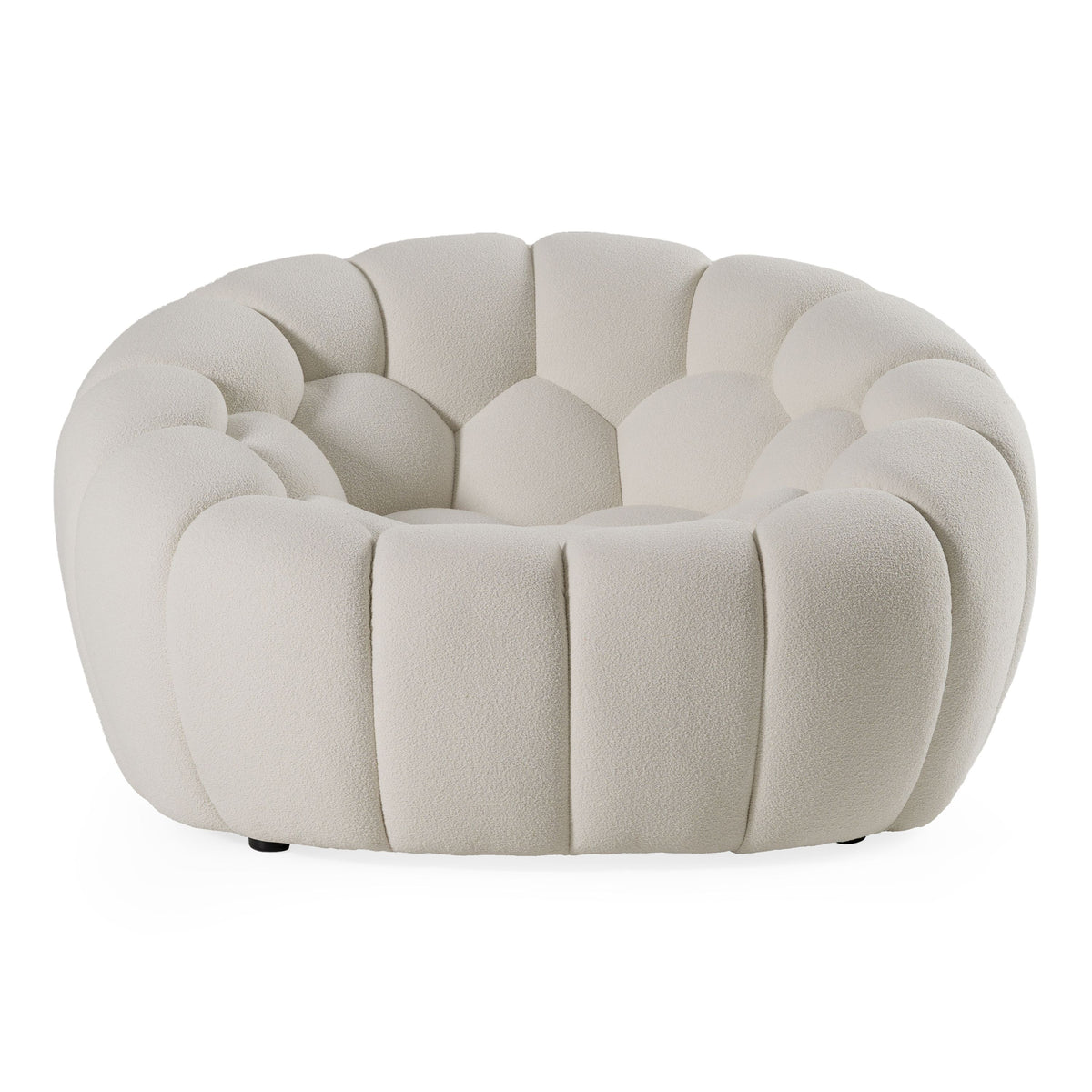 Nicoma Modern Curved Off-White Chair