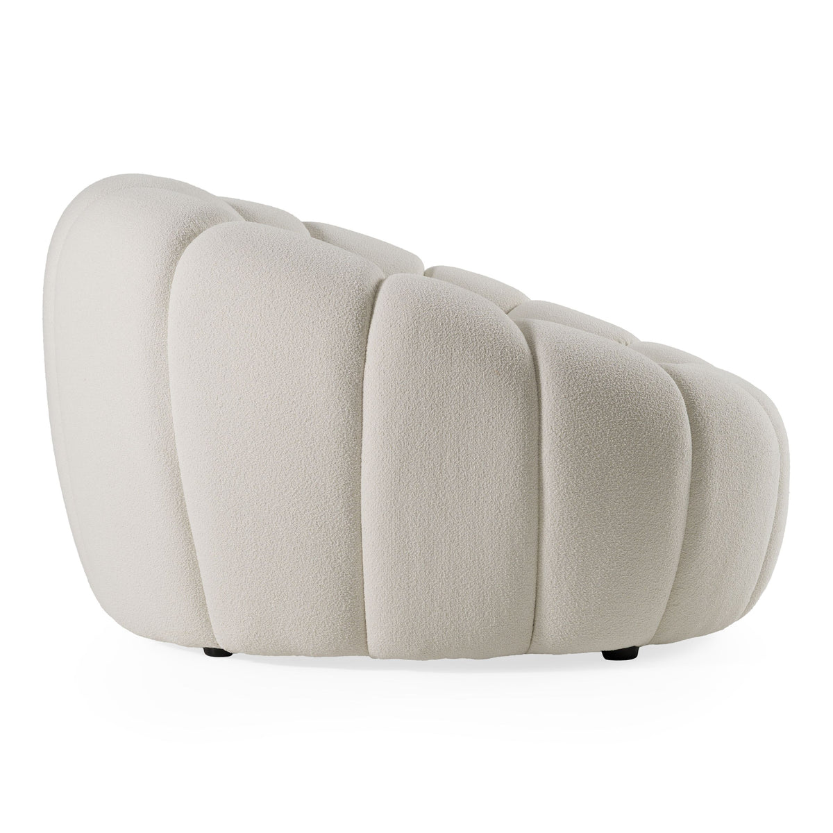 Nicoma Modern Curved Off-White Chair