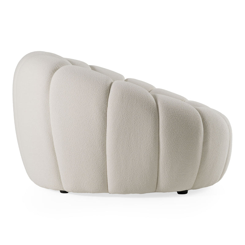 Nicoma Modern Curved Off-White Chair