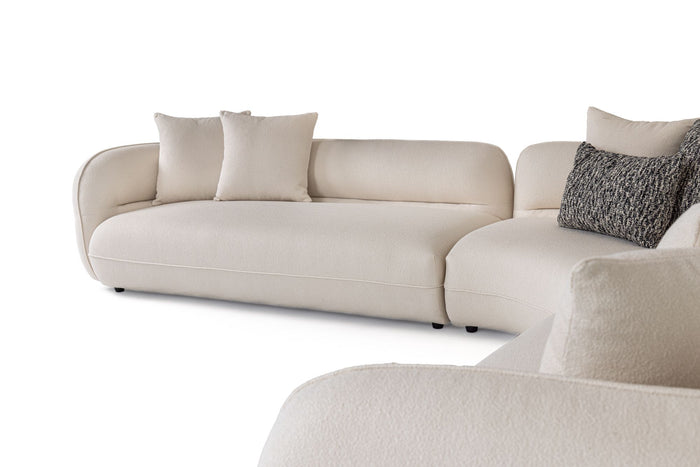 Stratford Modern Off White Sectional Sofa