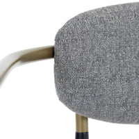 Nicole Medium Grey/Gold & Black Counter Stool