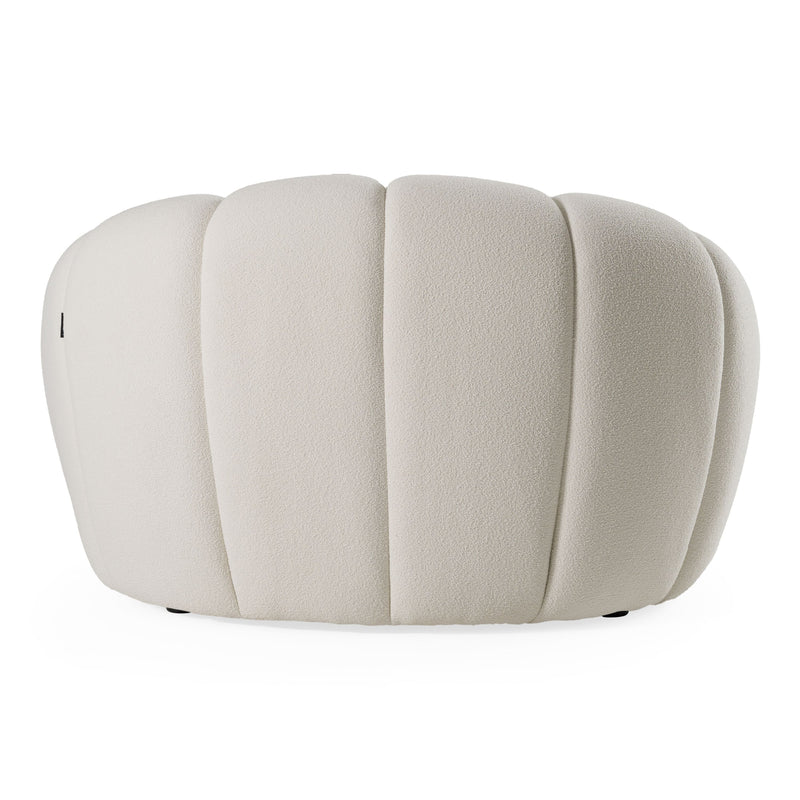 Nicoma Modern Curved Off-White Chair