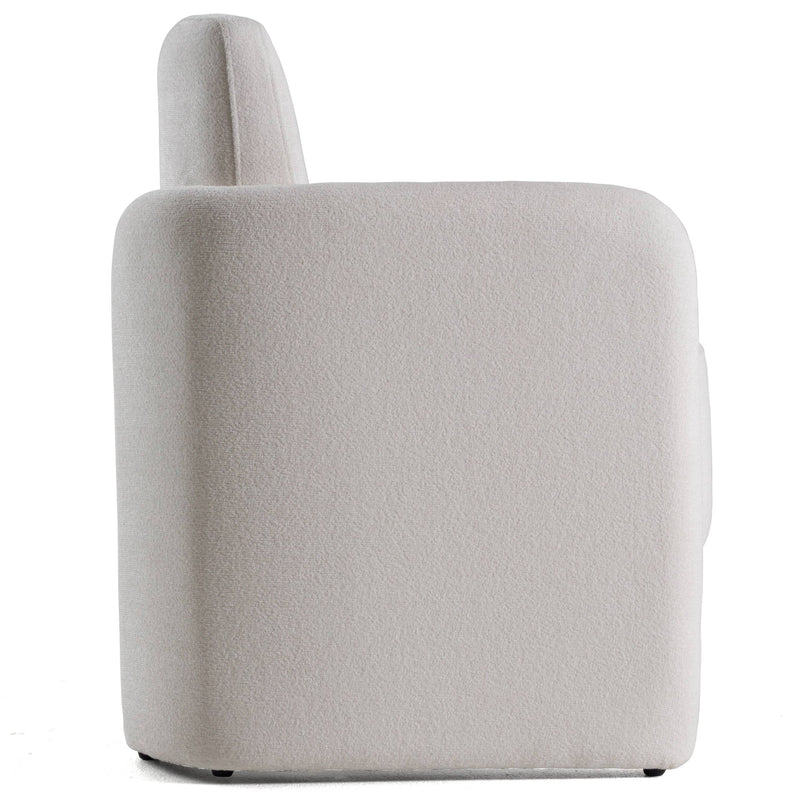 Vivianne Modern White Fabric Dining Chair