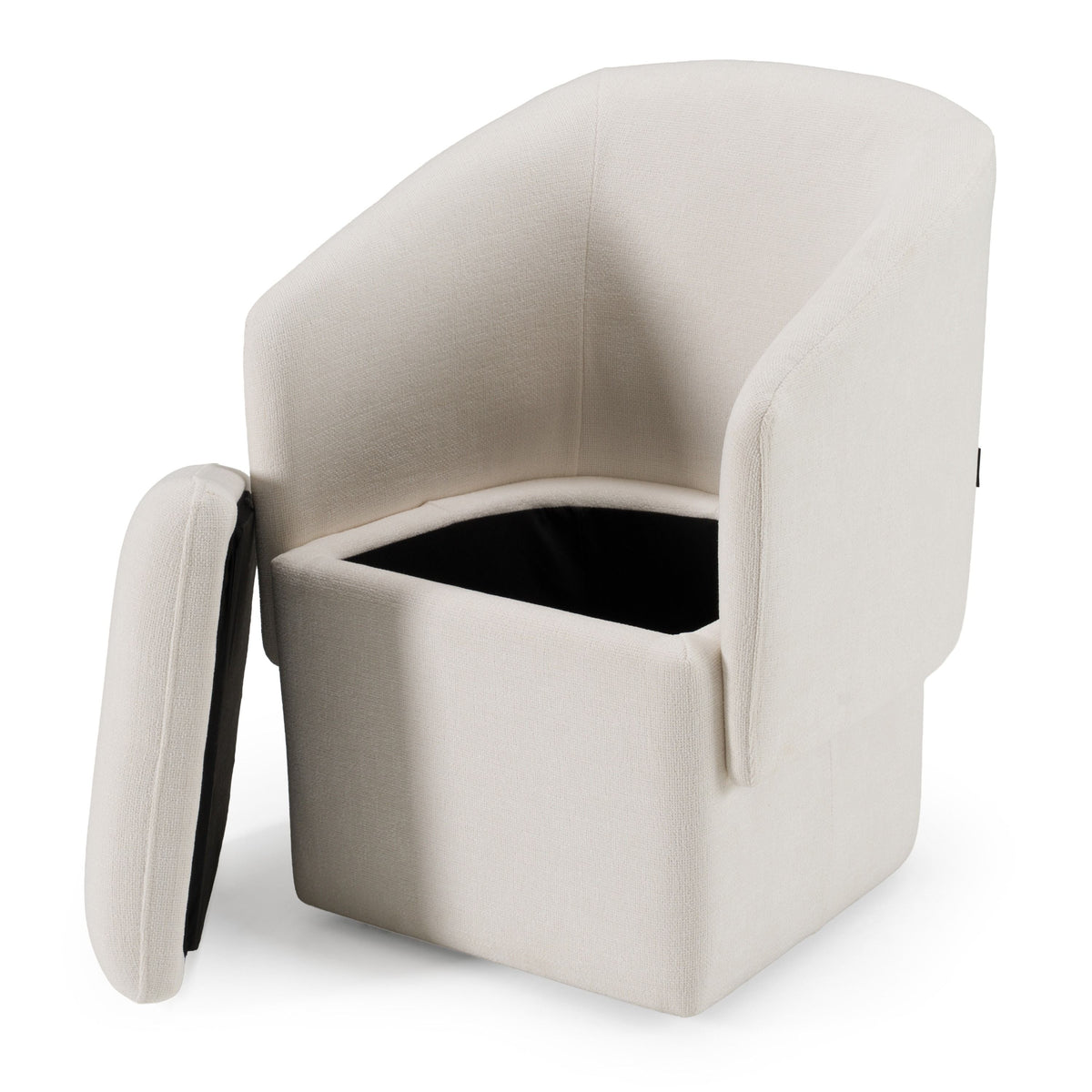 Devorah Modern Ivory Fabric Dining Chair