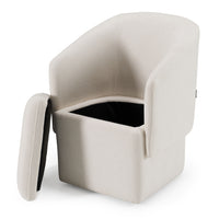 Devorah Modern Ivory Fabric Dining Chair