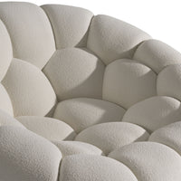 Nicoma Modern Curved Off-White Chair