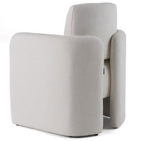 Vivianne Modern White Fabric Dining Chair