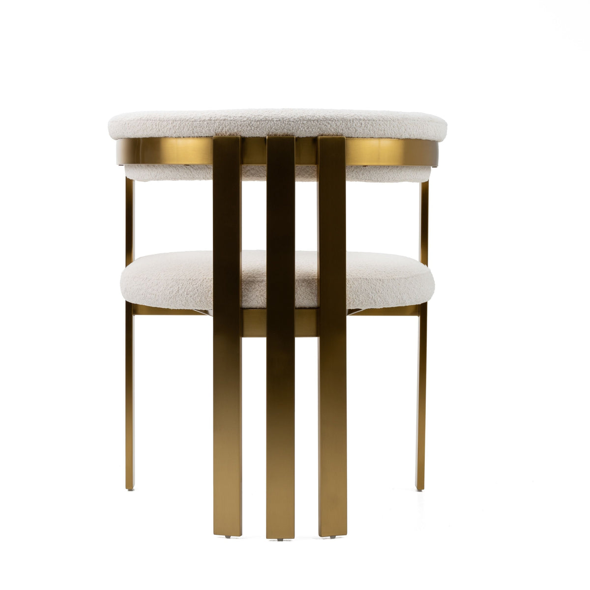 Thisbe Modern Beige & Gold Dining Chair