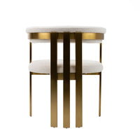 Thisbe Modern Beige & Gold Dining Chair