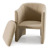 Akiko Modern Beige Fabric Dining Chair