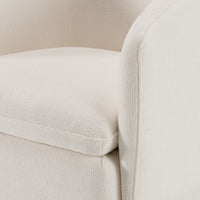 Devorah Modern Ivory Fabric Dining Chair