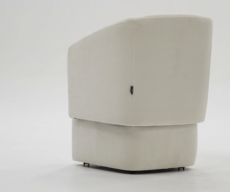 Devorah Modern Ivory Fabric Dining Chair