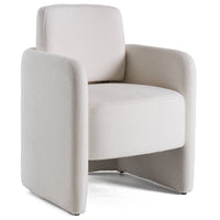 Vivianne Modern White Fabric Dining Chair