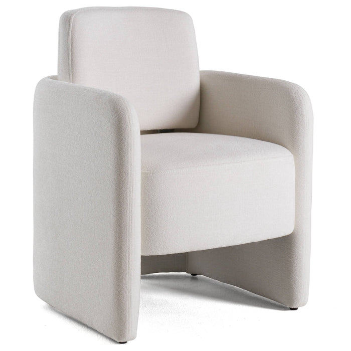 Vivianne Modern White Fabric Dining Chair
