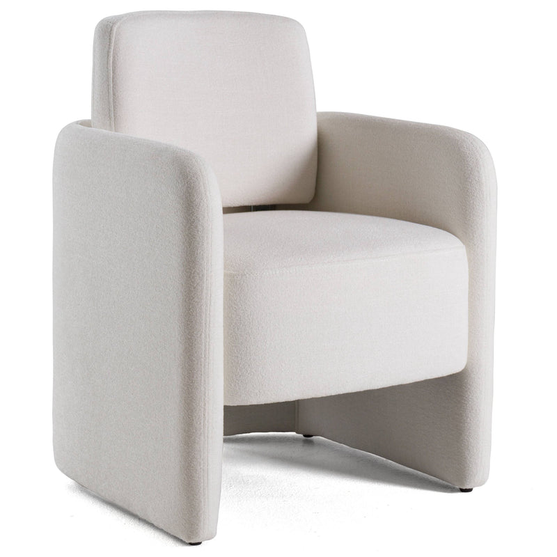 Vivianne Modern White Fabric Dining Chair