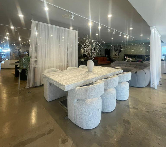 Gastra Cream Modern Fabric Dining Chair