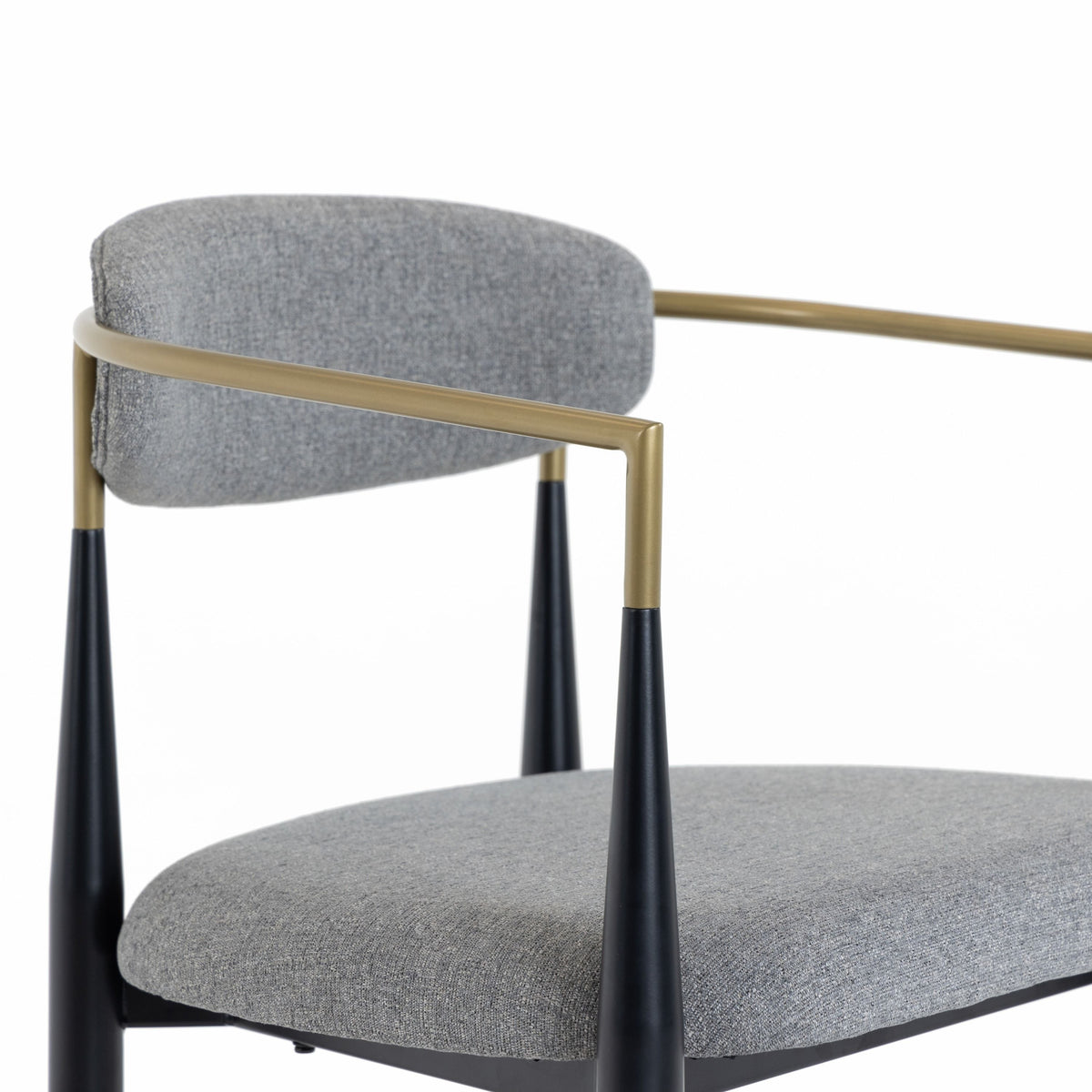 Nicole Medium Grey/Gold & Black Counter Stool