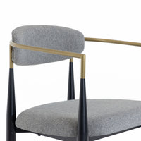 Nicole Medium Grey/Gold & Black Counter Stool