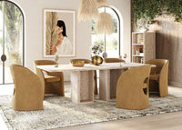 Digby Modern Tan Fabric Dining Chair