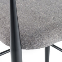 Nicole Medium Grey/Gold & Black Bar Stool