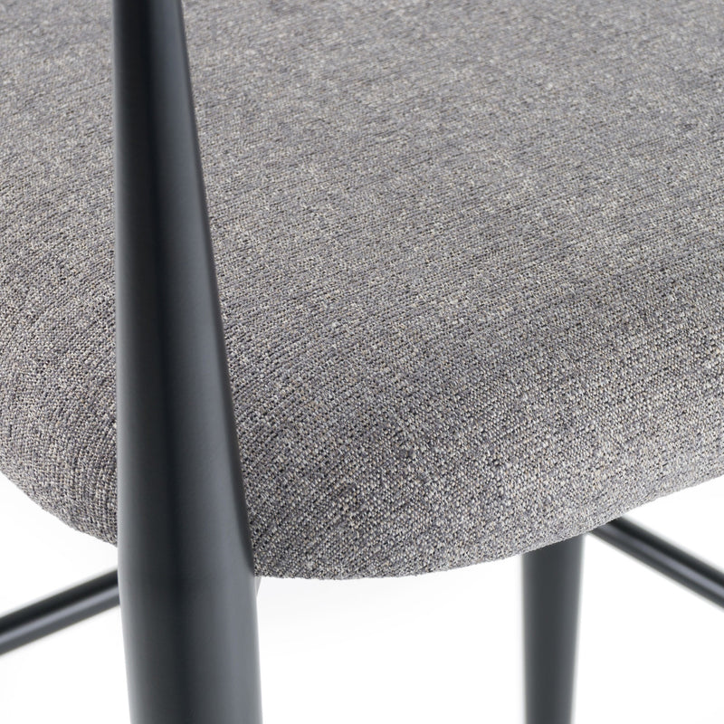 Nicole Medium Grey/Gold & Black Bar Stool
