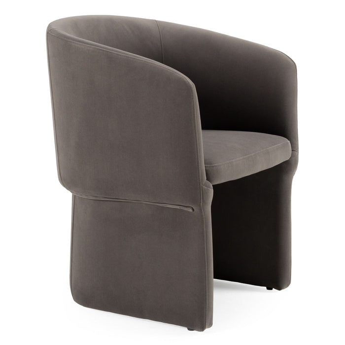 Mollie Modern Grey Velvet Dining Chair