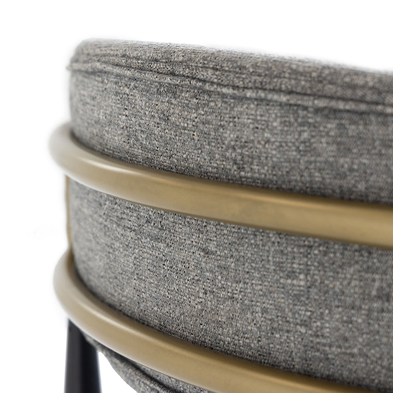 Nicole Medium Grey/Gold & Black Dining Chair