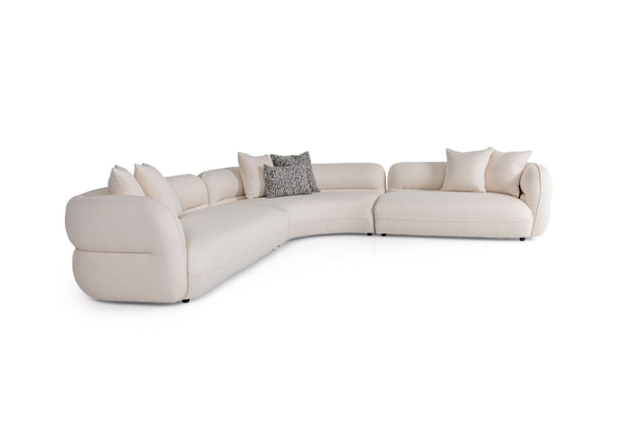 Stratford Modern Off White Sectional Sofa