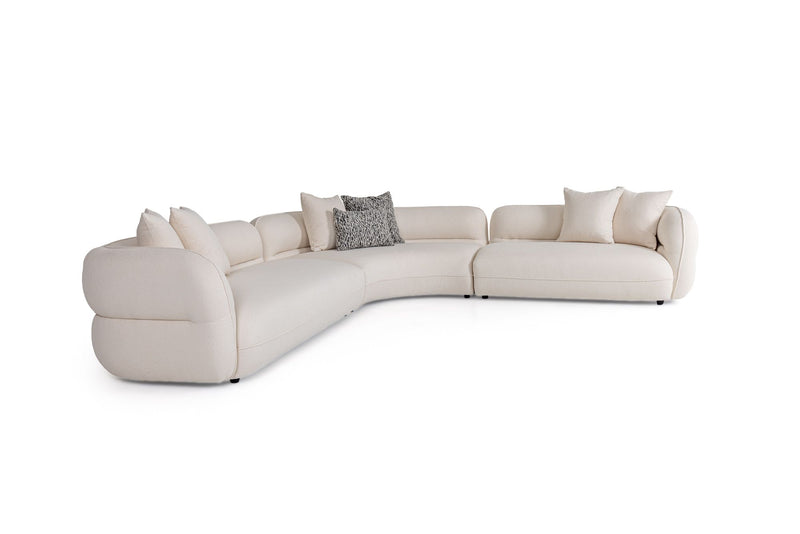 Stratford Modern Off White Sectional Sofa