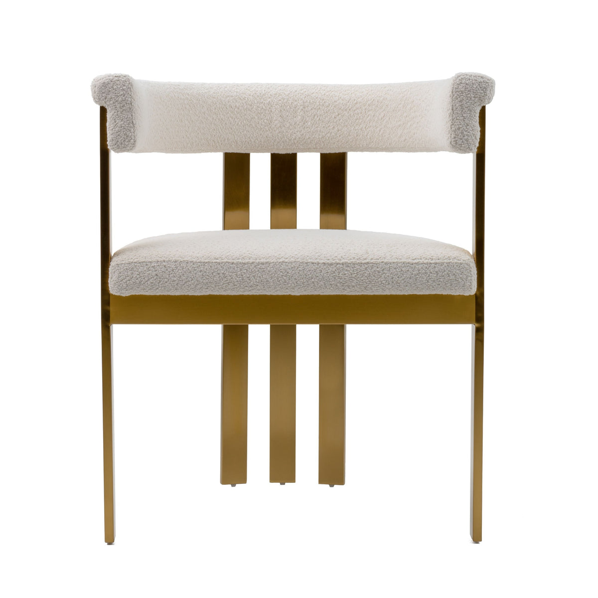 Thisbe Modern Beige & Gold Dining Chair