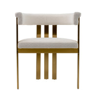 Thisbe Modern Beige & Gold Dining Chair
