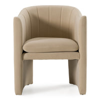 Akiko Modern Beige Fabric Dining Chair