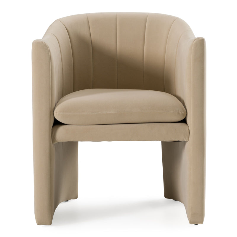 Akiko Modern Beige Fabric Dining Chair