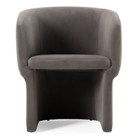 Mollie Modern Grey Velvet Dining Chair