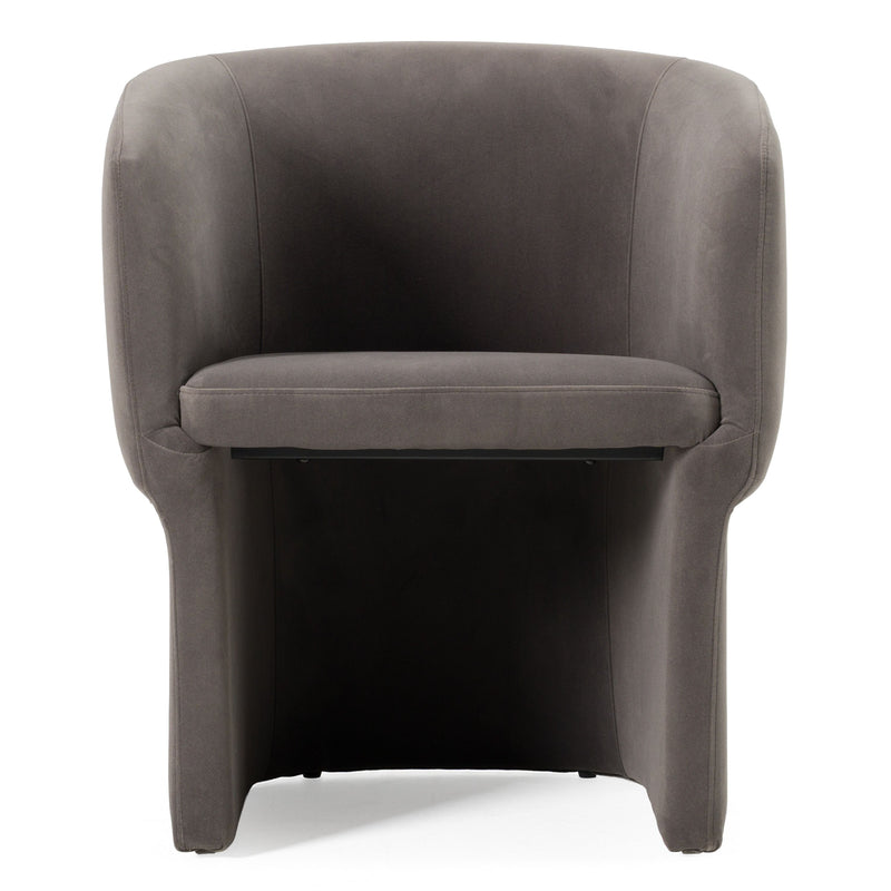 Mollie Modern Grey Velvet Dining Chair