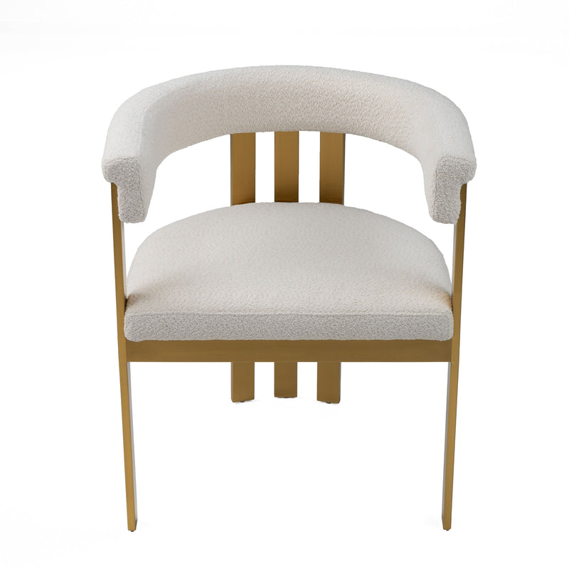 Thisbe Modern Beige & Gold Dining Chair