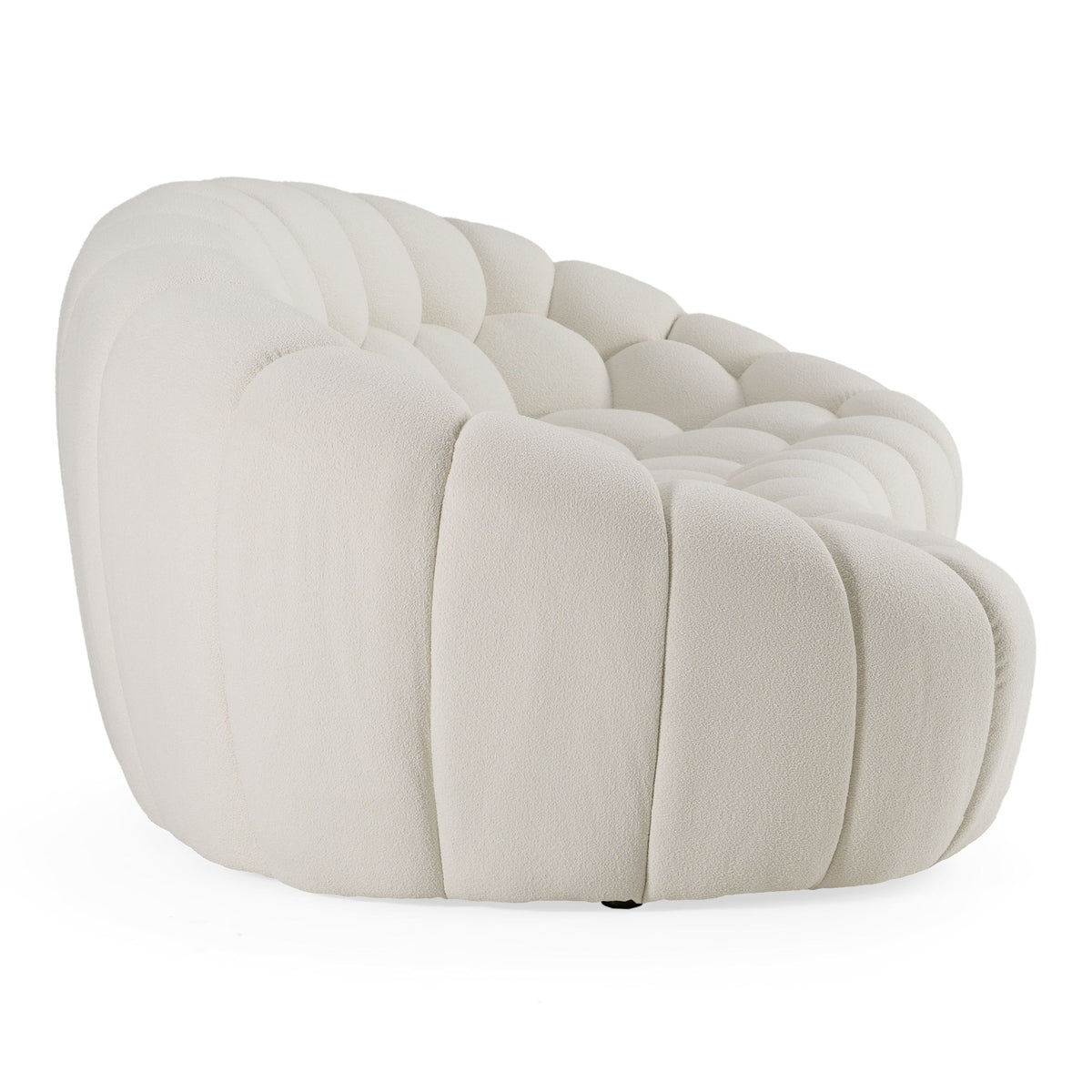 Nicoma Modern Curved Off-White Sofa