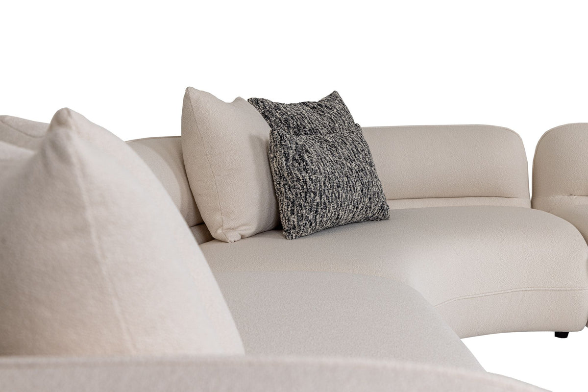 Stratford Modern Off White Sectional Sofa